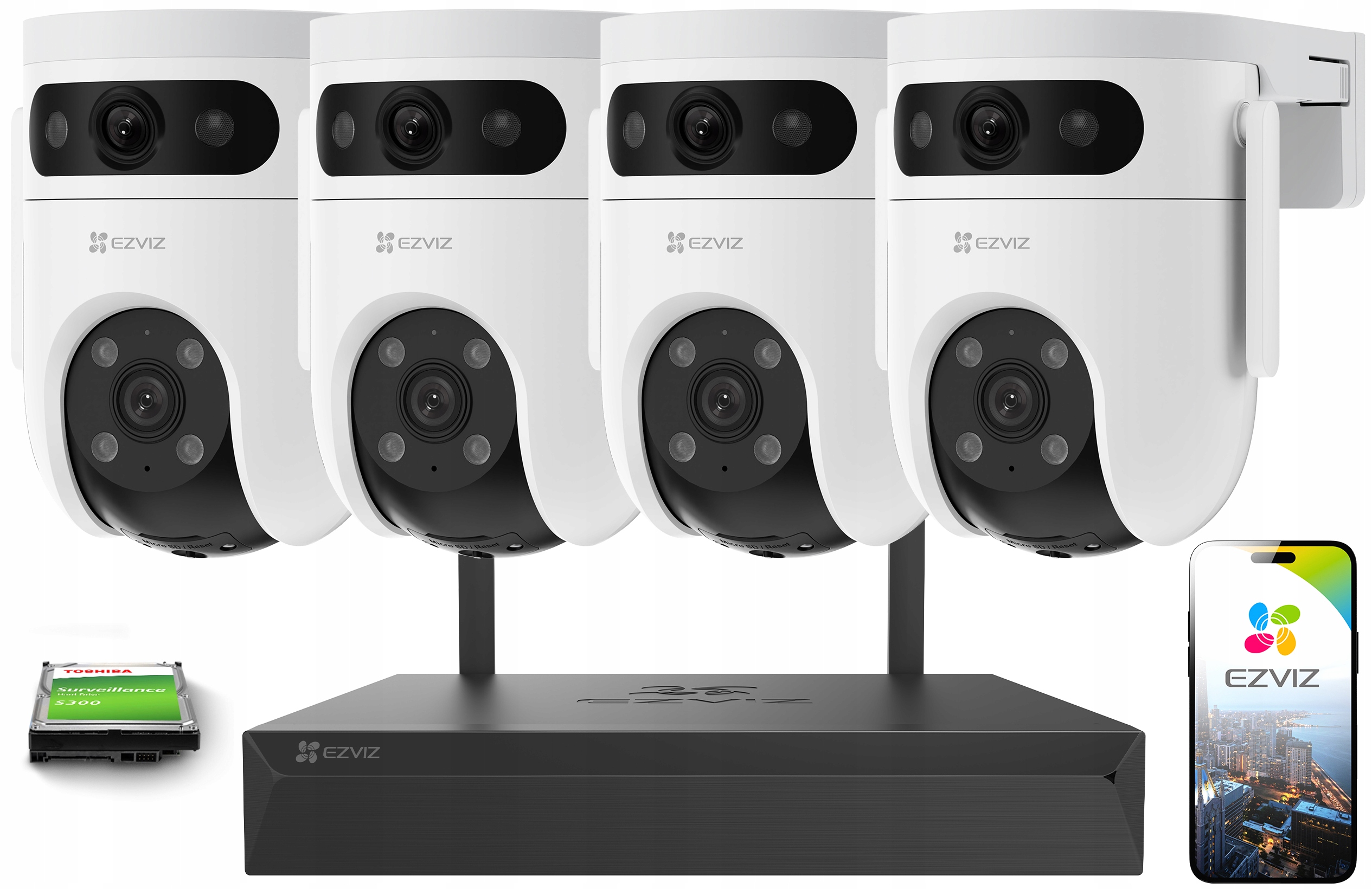 Zestaw do monitoringu Wi-Fi Ezviz 4x H9c 3K