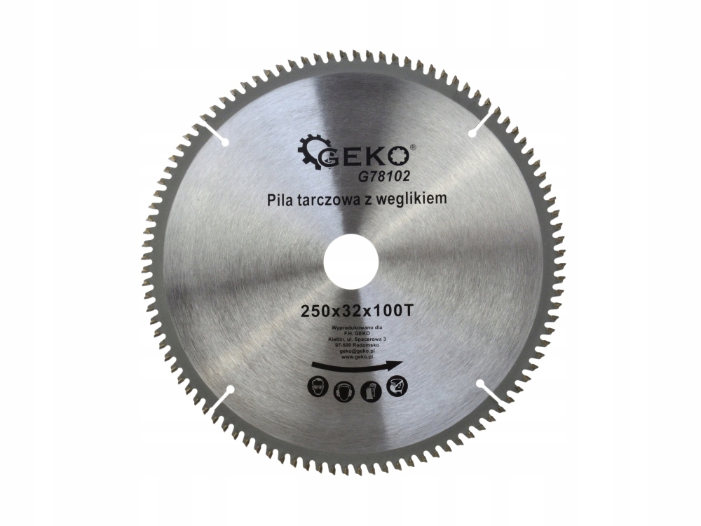 

Tarcza Piła Widiowa Do Cięcia Aluminium 250mm 100Z