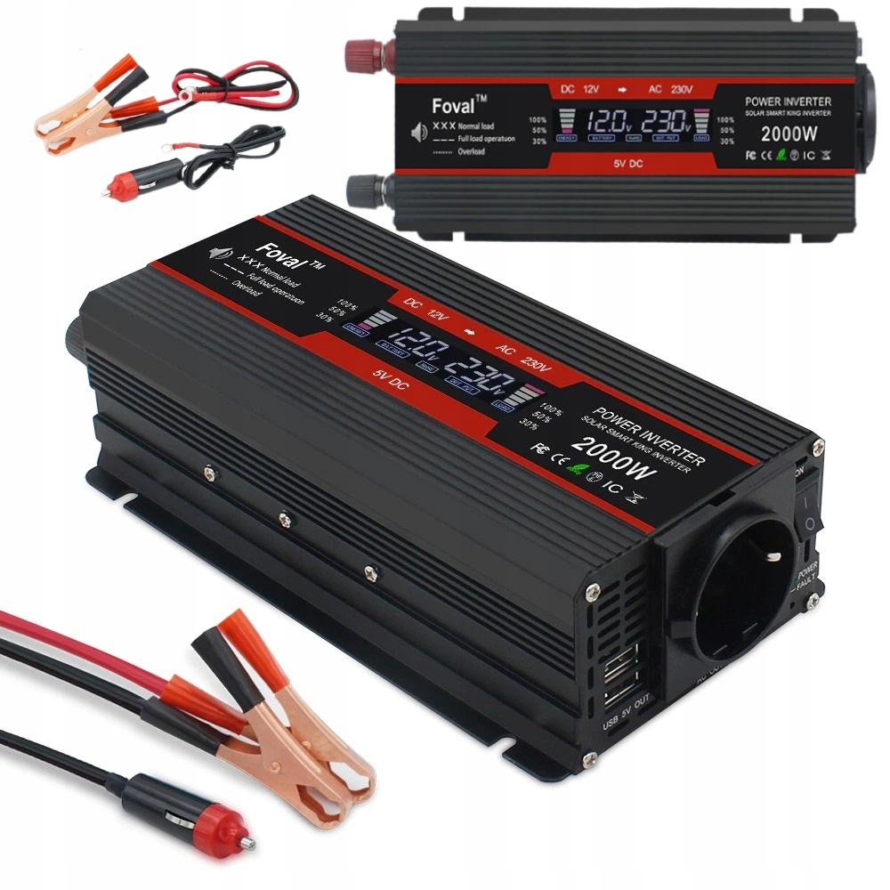 

Przetwornica 12V Do 230V Dc-ac Sinus 2000W Prąd