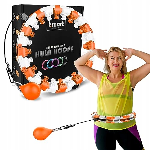 K-MART Smart Hula Ring Hoops, Weighted Hula Circle 24 Detachable Fitness Ri