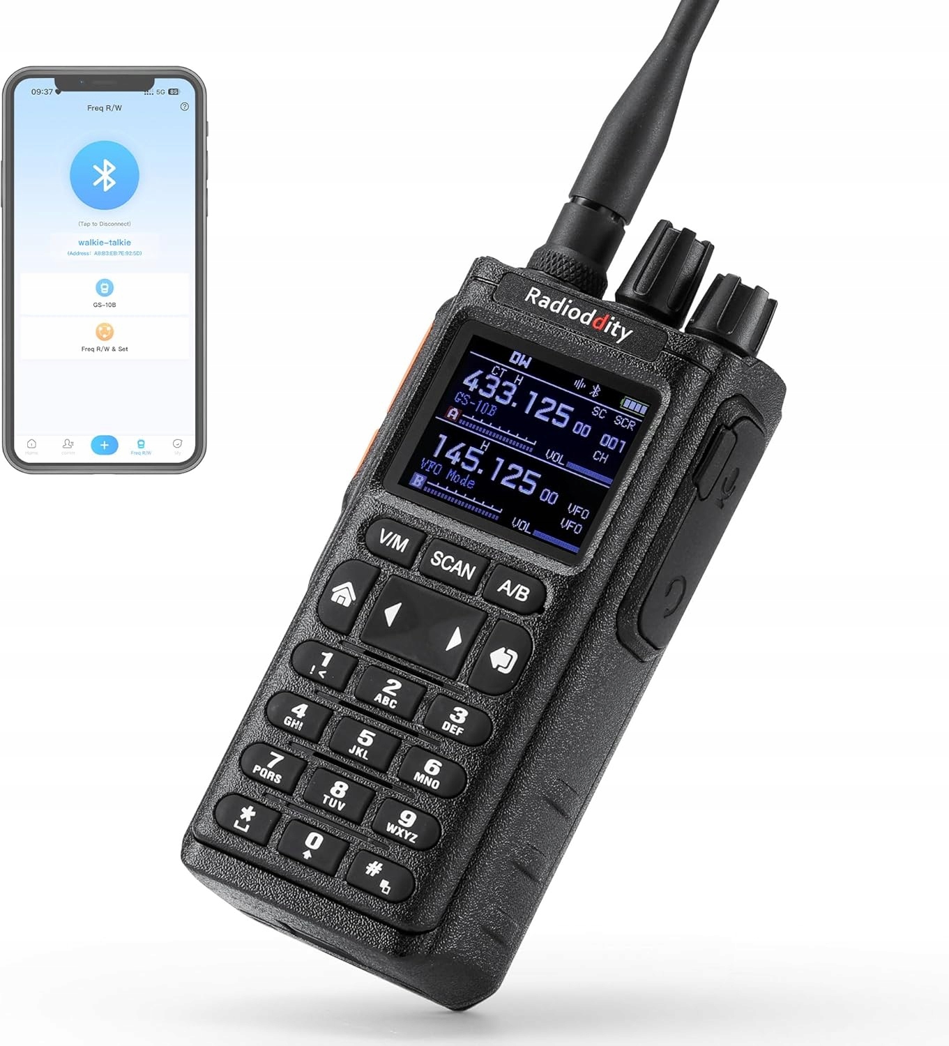Vysílačka Radiotelefon Vysílačka Radioddity GS-10B Set Uhf Ptt