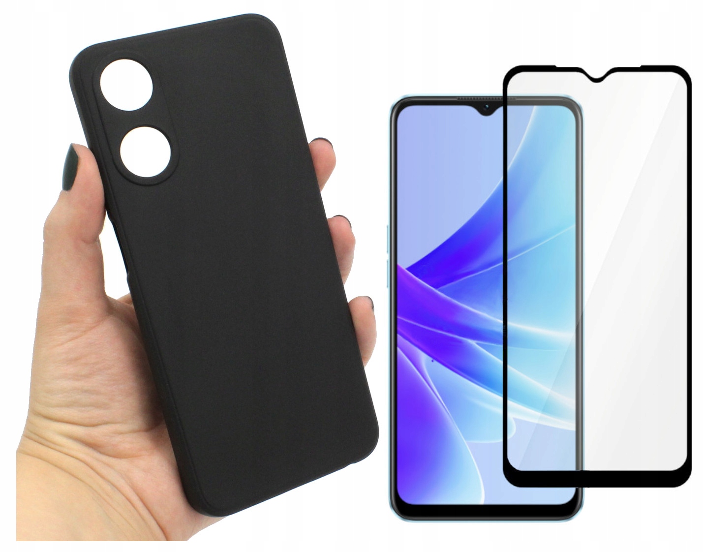 

Etui do Oppo A78 5G Jelly Case czarne Matt+szkło