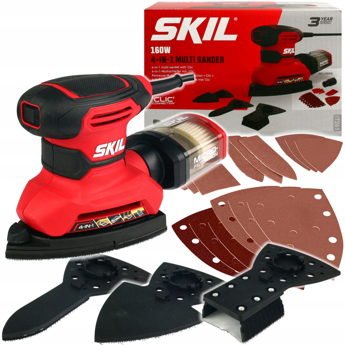

Szlifierka Oscylacyjna Delta 4w1 160W Skil