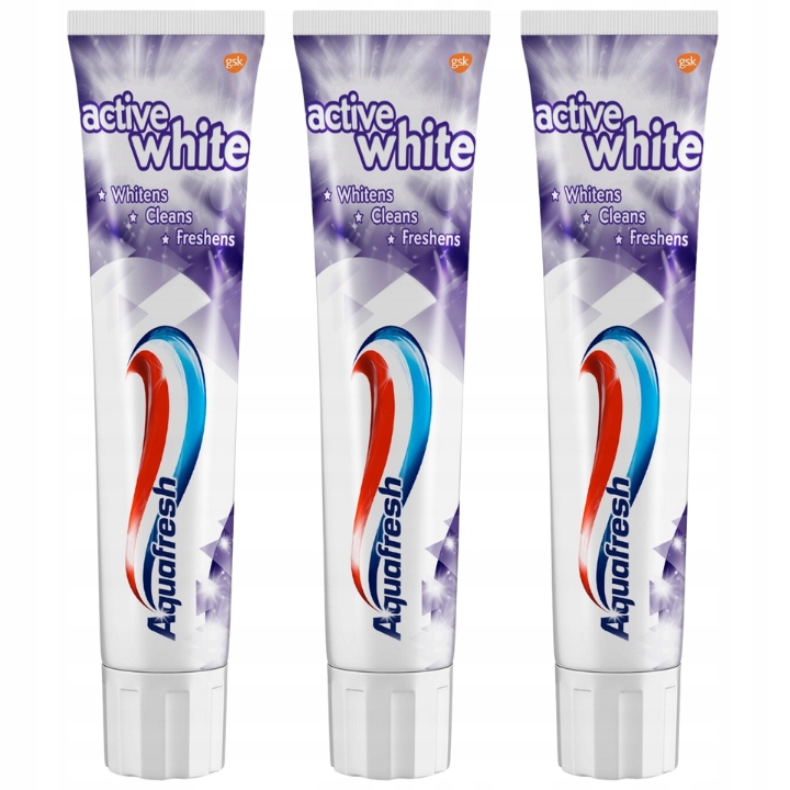 Aquafresh Active White Pasta do Zębów 3x125ml