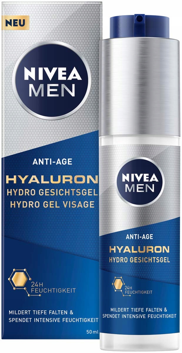 NIVEA_Men Hyaluron protivráskový gel na obličej 50 ml