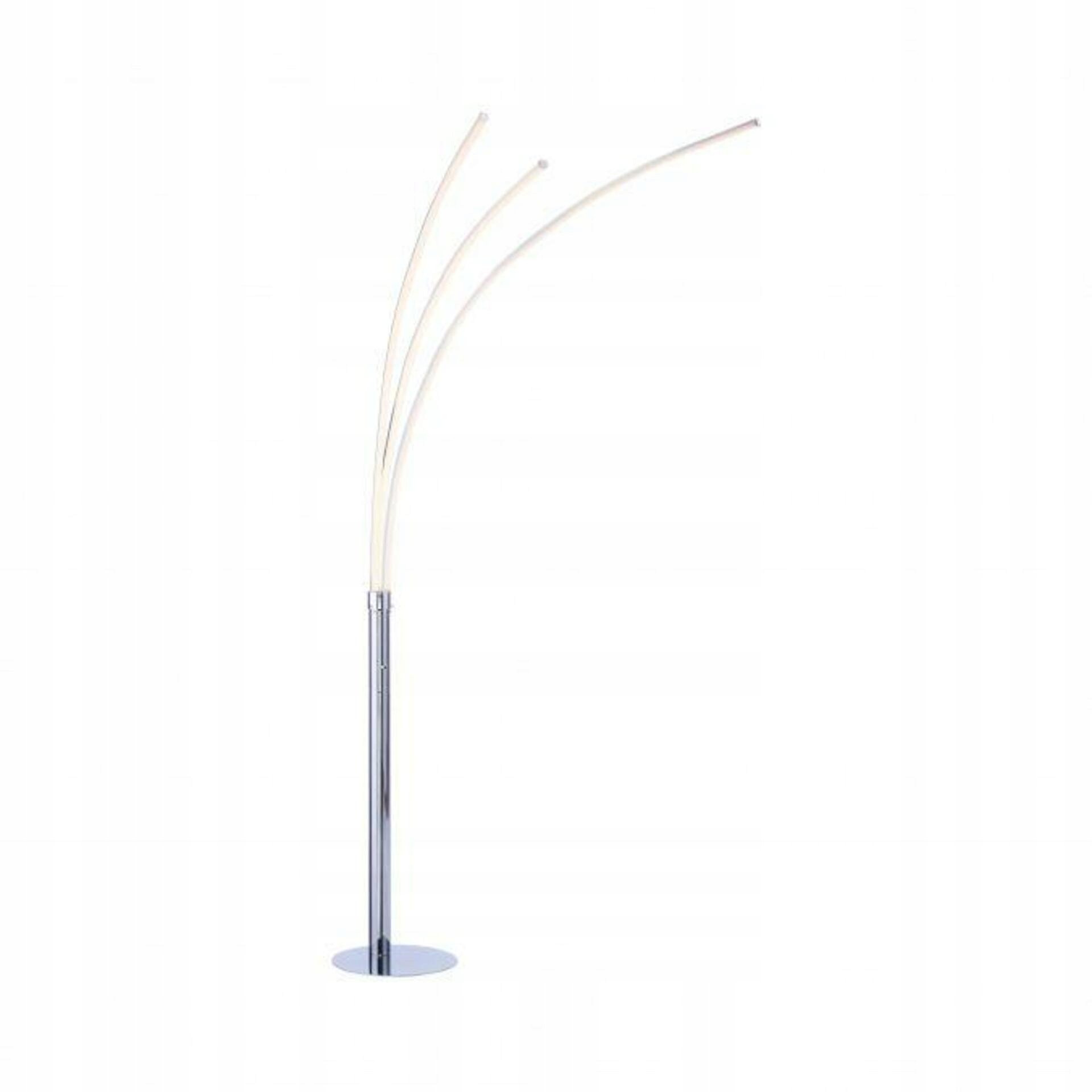 Led stojacia lampa Just Light chrómová, 3 ramená, 3000K, 2200 lm, 18,6 W