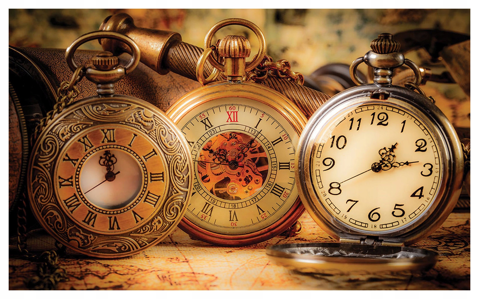 Fototapeta Retro hodiny mapa sveta cestovanie v čase 300x210 lepidlo