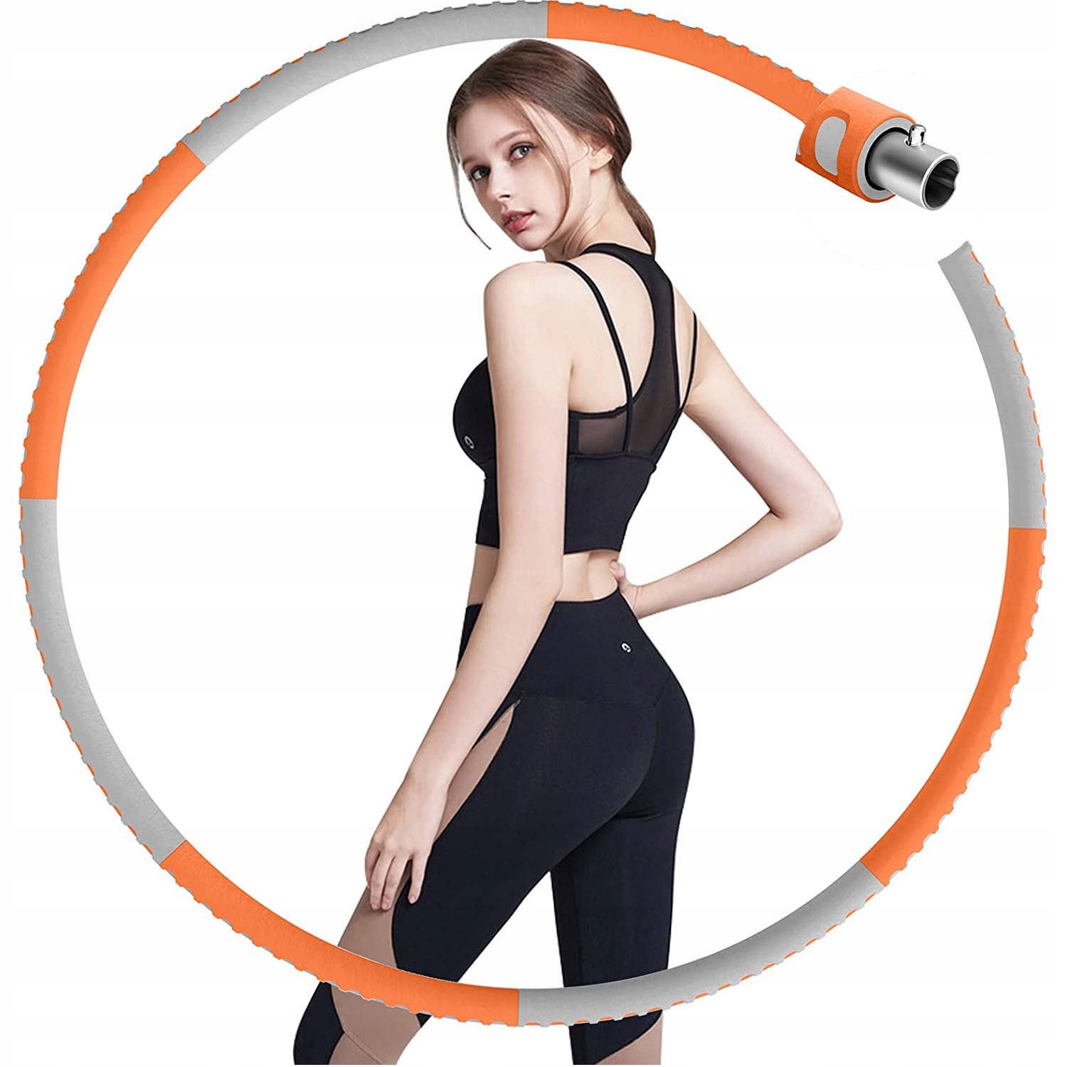 HULA HOOP FITNESS ODCHUDZAJĄCE KOŁO SKŁADANE MASAŻ Średnica 90 cm