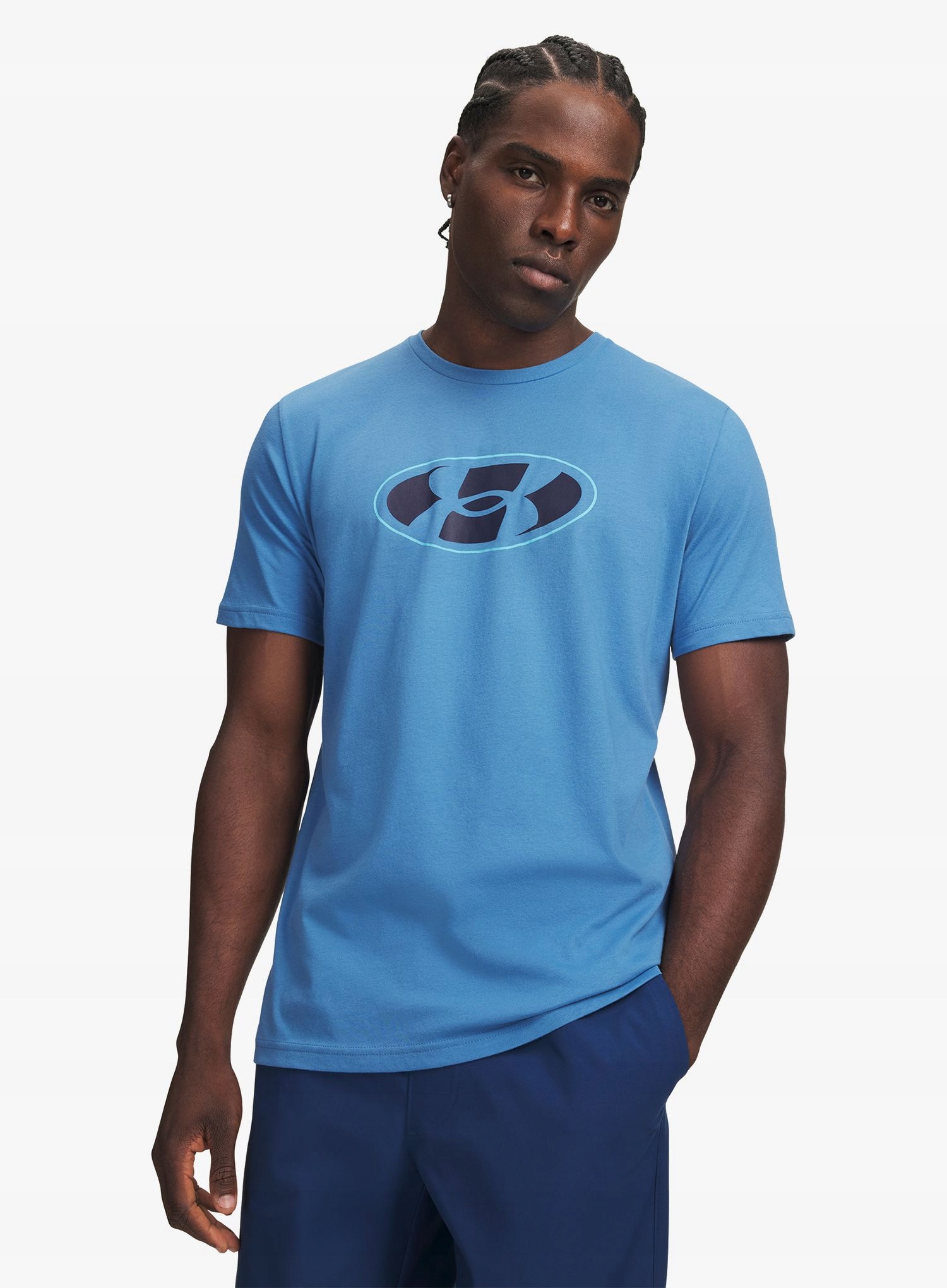 Koszulka bawełniana Under Armour Left Chest Logo Lockertag Ss a. blue XL