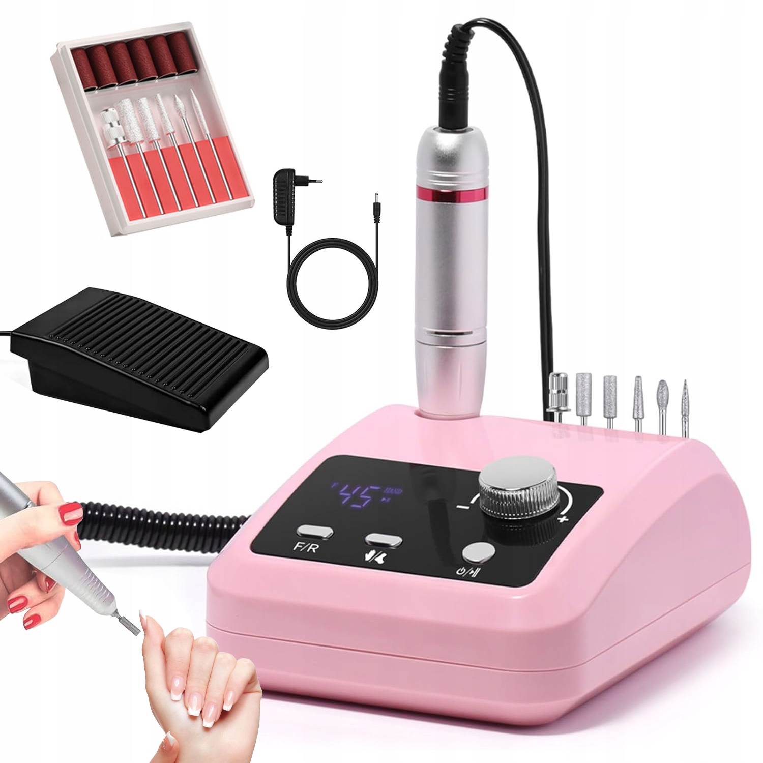 Bruska Manikúra Pedikúra 15W Profesionální Silná Frézy