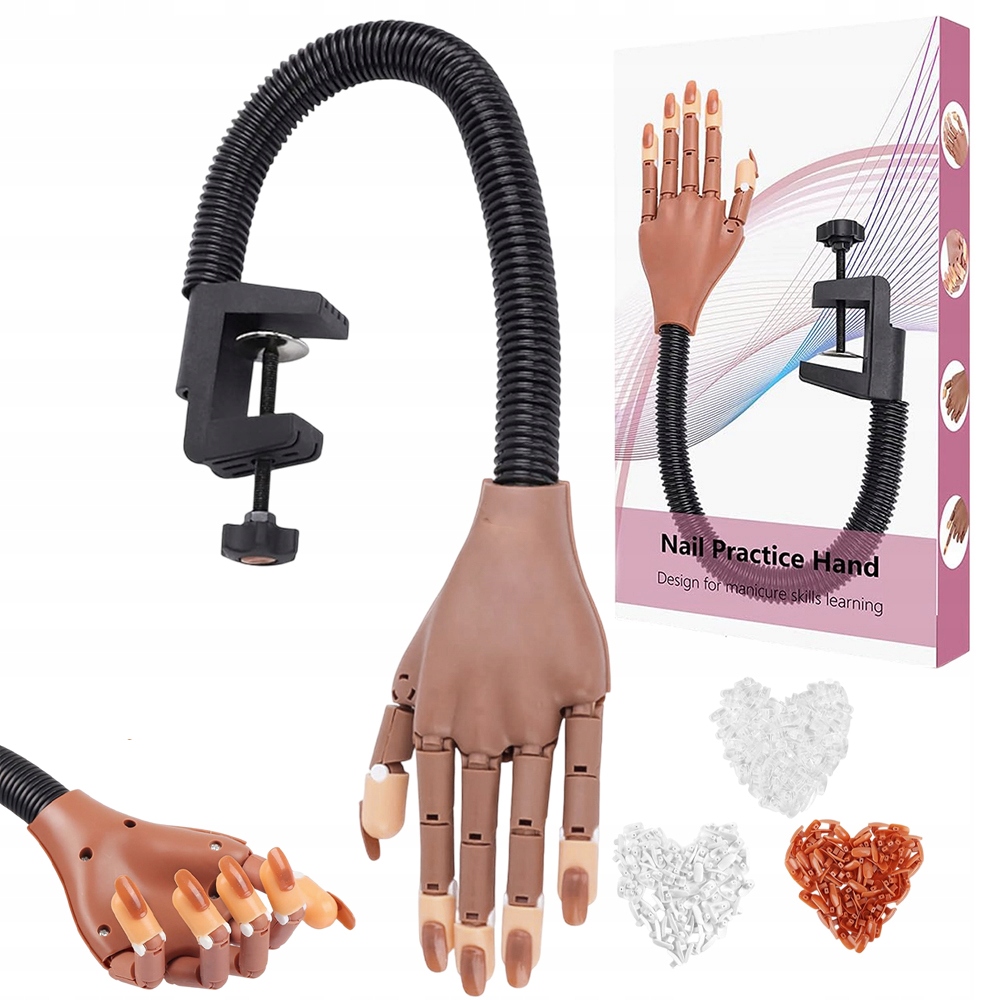 Cvičící Ruka Pro Nail Art Pohyblivý Model Pro Začátečníky A Salony