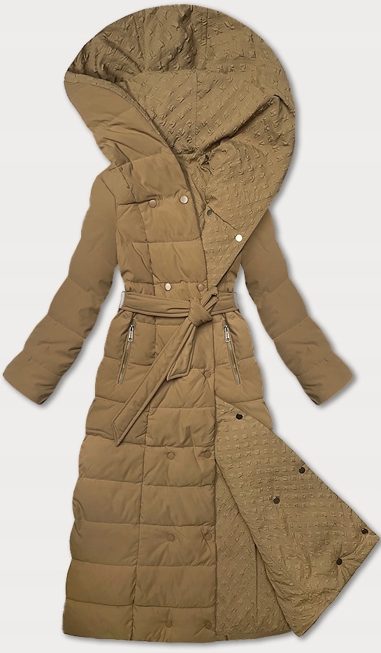 Oboustranná Bunda Kapuce WM202307 Camel S (36)