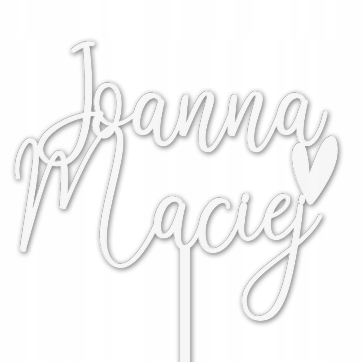 

Topper Ślub Wesele Imiona Napis Na Tort Dekor Biał