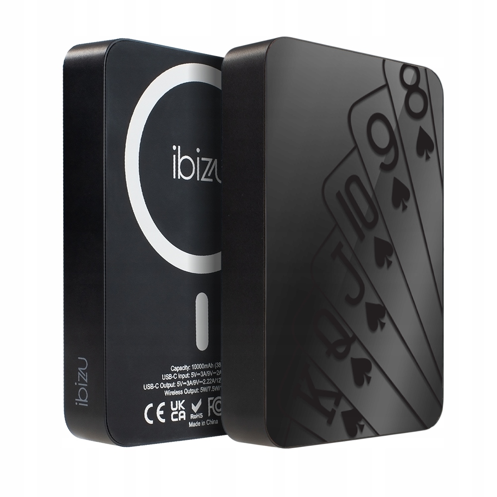 Powerbank Ibizu MagPower 10k z MagSafe, 10 000 mAh, Karty do gry