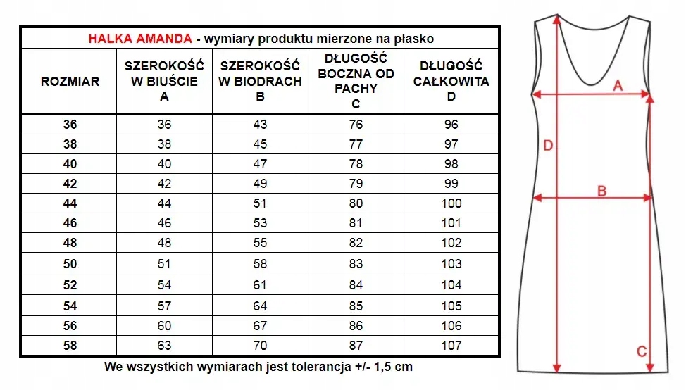 HALKA AMANDA SZEROKIE RAMIĄCZKO ŁOSOSIOWA 42 Wzór dominujący bez wzoru