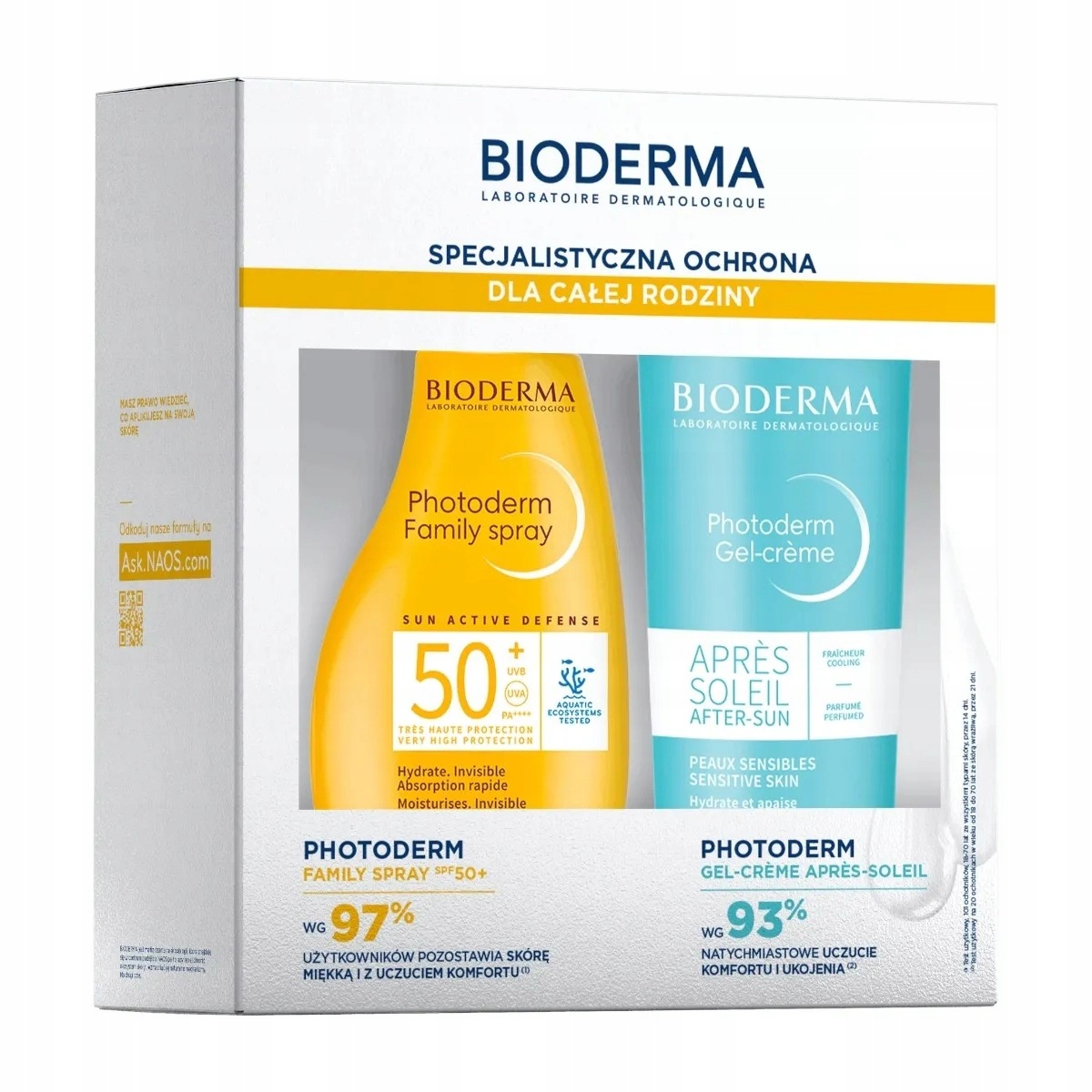 Bioderma Photoderm, spray ochronny, Spf 50+nawilżający żel-krem po opalaniu