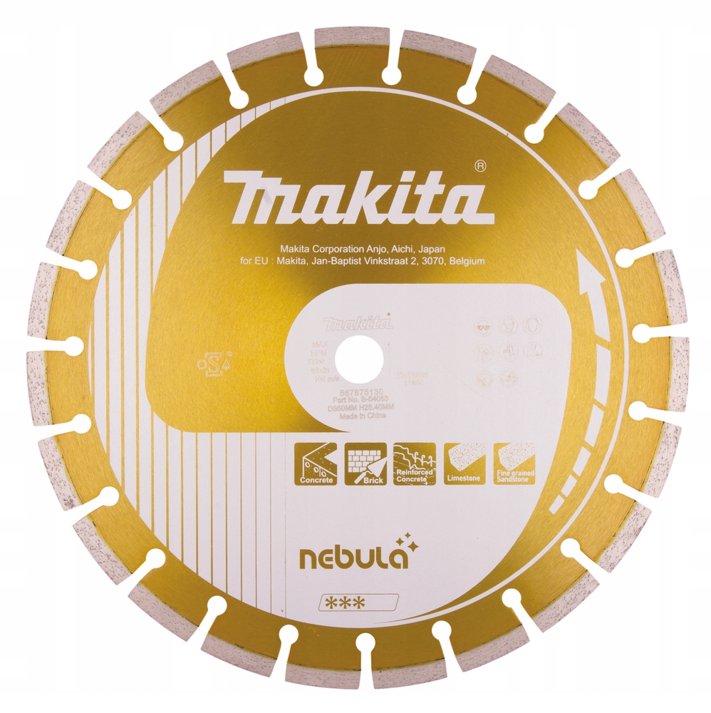 

Makita tarcza diamentowa 350x25,4 10mm B-54053