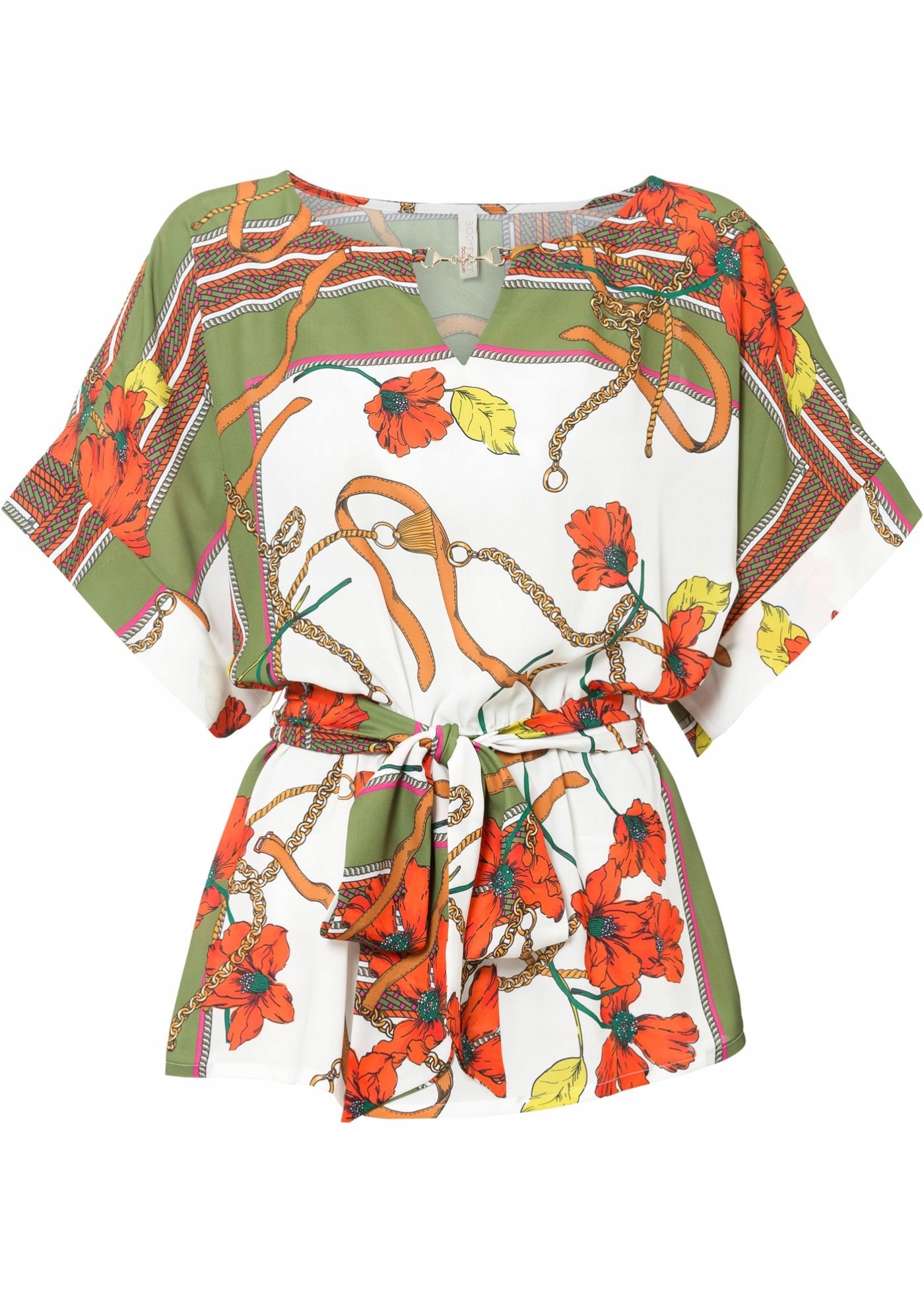 

(42/941) Bpc Wzorzysta Bluzka Z Paskiem r.40