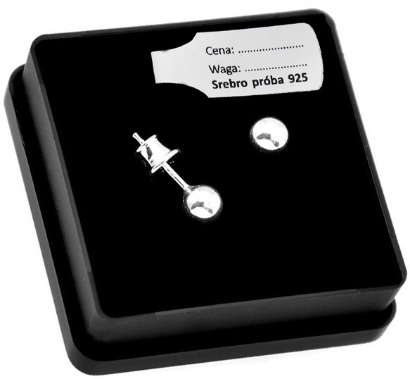 

Srebrne Kolczyki Kulki 5mm Sztyft