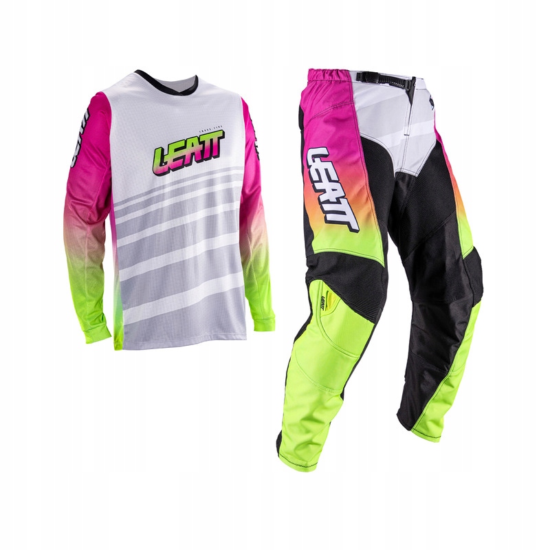 Offroadové Oblečenie Mikina A Nohavice Junior Leatt Ride Kit 3.5 Retro Pink M