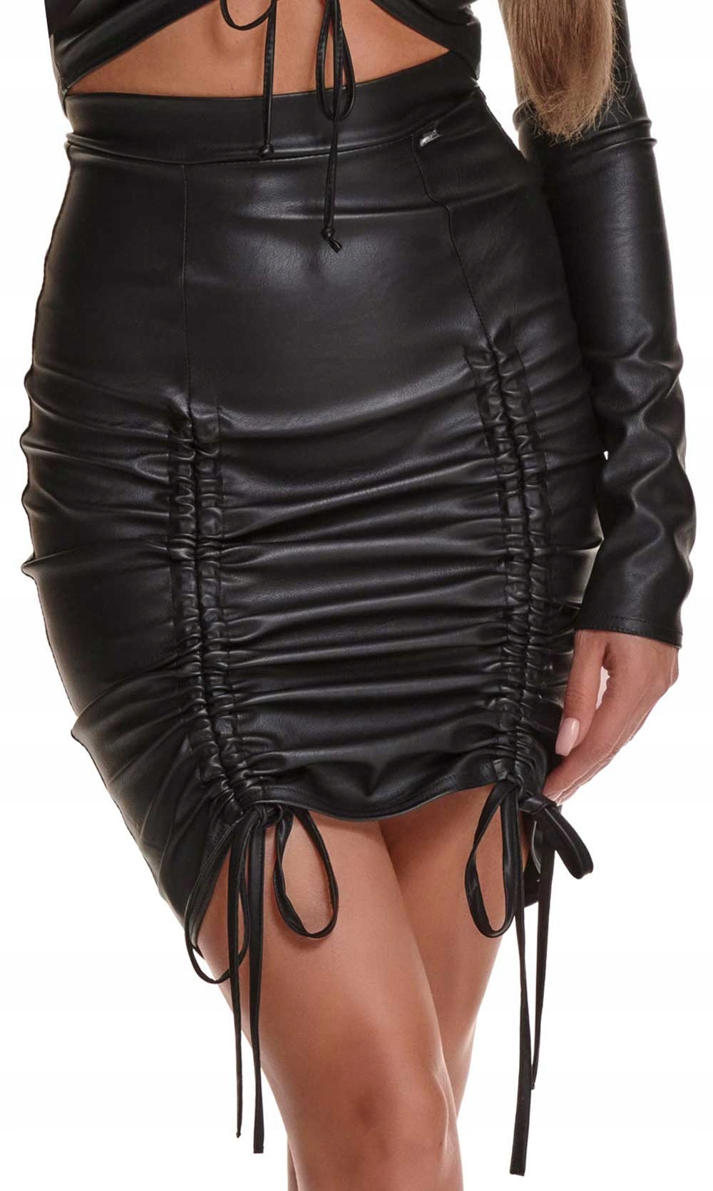 Černá Koženková Sukně Demoniq Amelia S