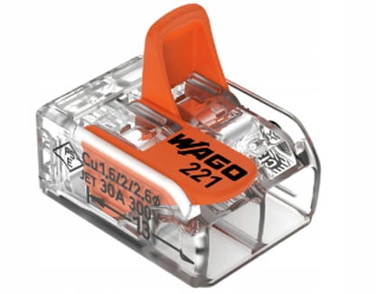 Elektrická spojka Wago 2x 0,2-6 mm 221-612