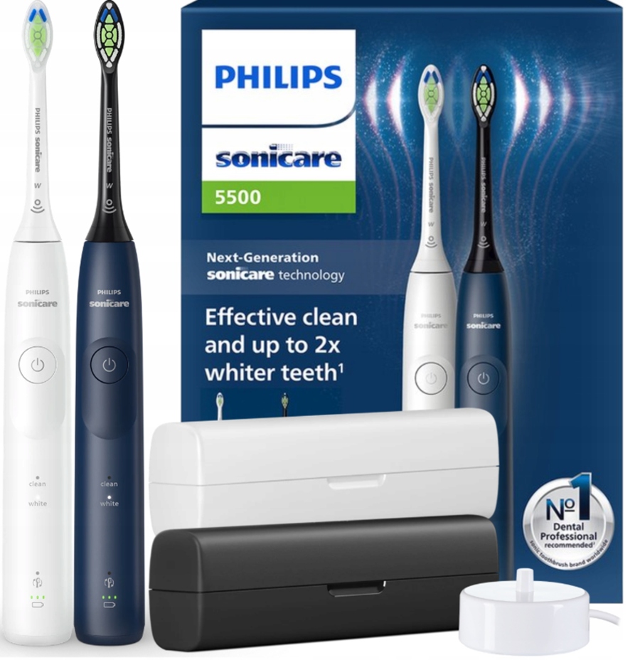 Zestaw Szczoteczek Philips Sonicare 5500 HX7119/01 2 szt. 8720689021708