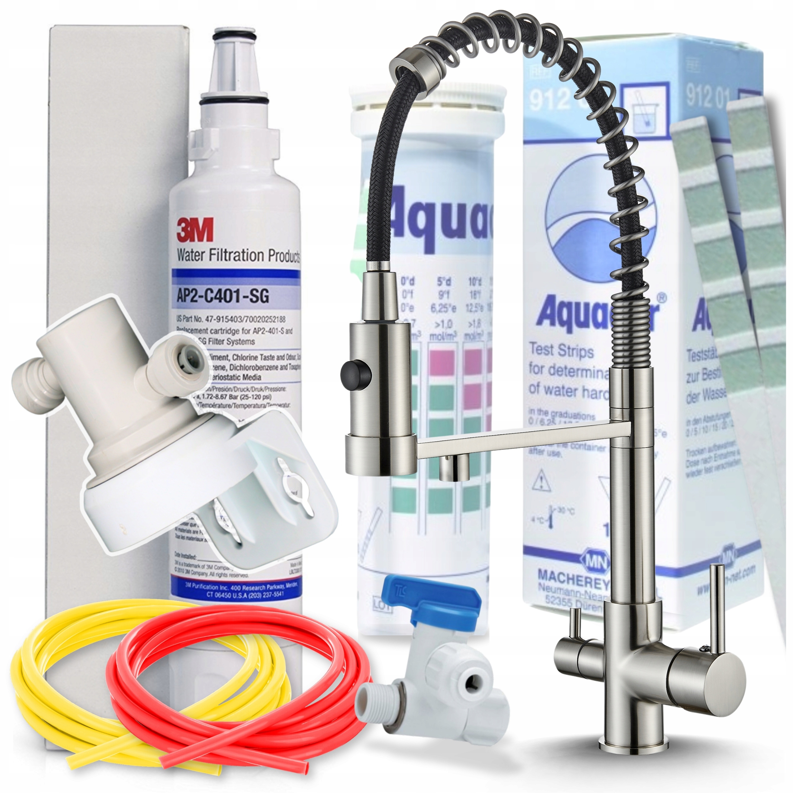 Kuchynská batéria Trojcestná Strieborný kohútik do kuchyne Filtrovanie vody