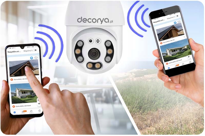 ZESTAW 3x KAMERA ZEWNĘTRZNA WEWNĘTRZNA WIFI IP65 MONITORING BIURA DOMU Model DecCam01