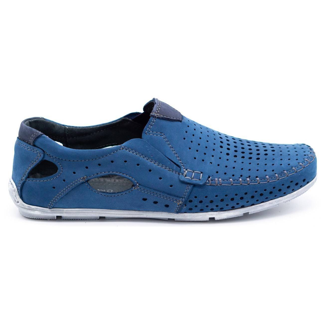 

Buty męskie mokasyny skóra 901 lato niebieskie 45