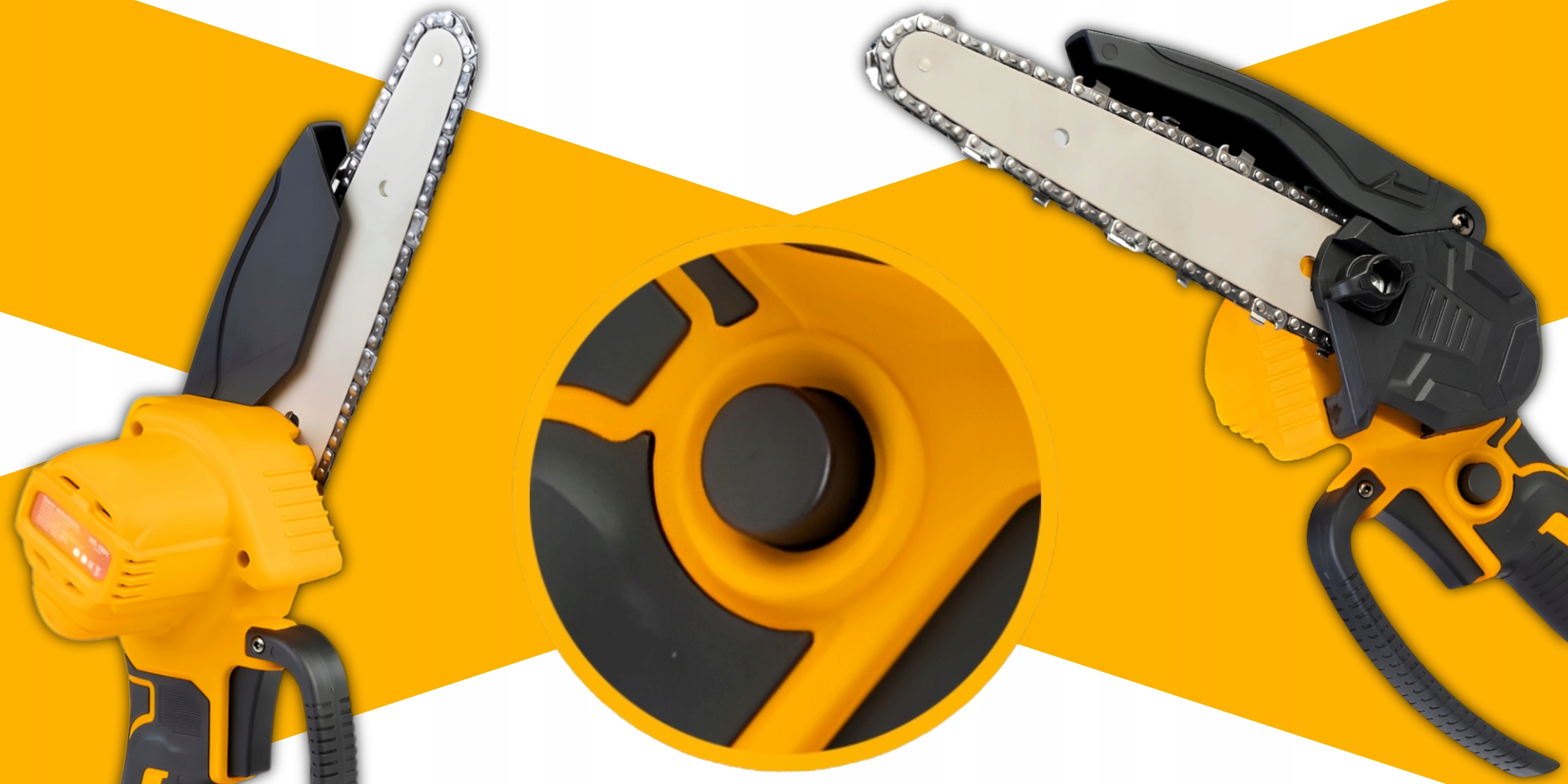 AKUMULATOROWA PIŁA ŁAŃCUCHOWA 6" Mini Pilarka Gałęziówka 2xaku 48V Zestaw Marka Inny producent