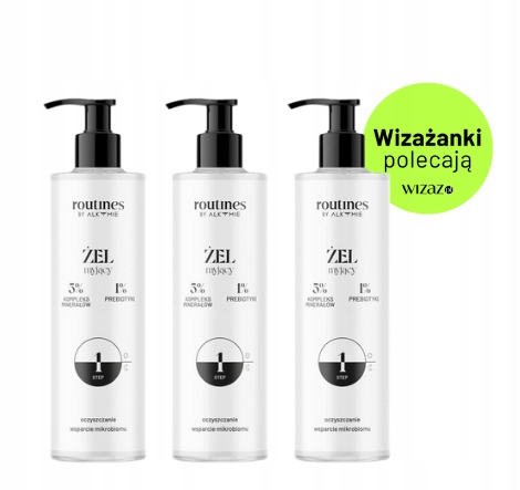 3x Routines Żel myjący oczyszczajacy do twarzy Step 1 150ml