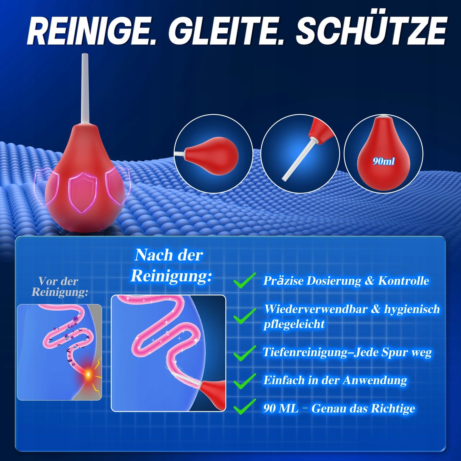 ANAL DILDO Zestaw 4 Korków Analnych z Prysznicem Silikon dla Początkujących — miniatura 6
