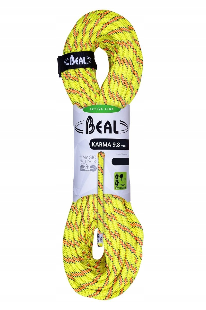 Beal Dynamické horolezecké lano Karma 9.8Mm 70M žluté