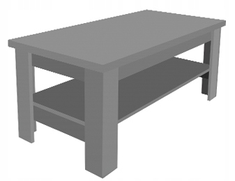 ŁAWA SZARA STOLIK KAWOWY C29B 120x60 NOWOCZESNA I ELEGANCKA