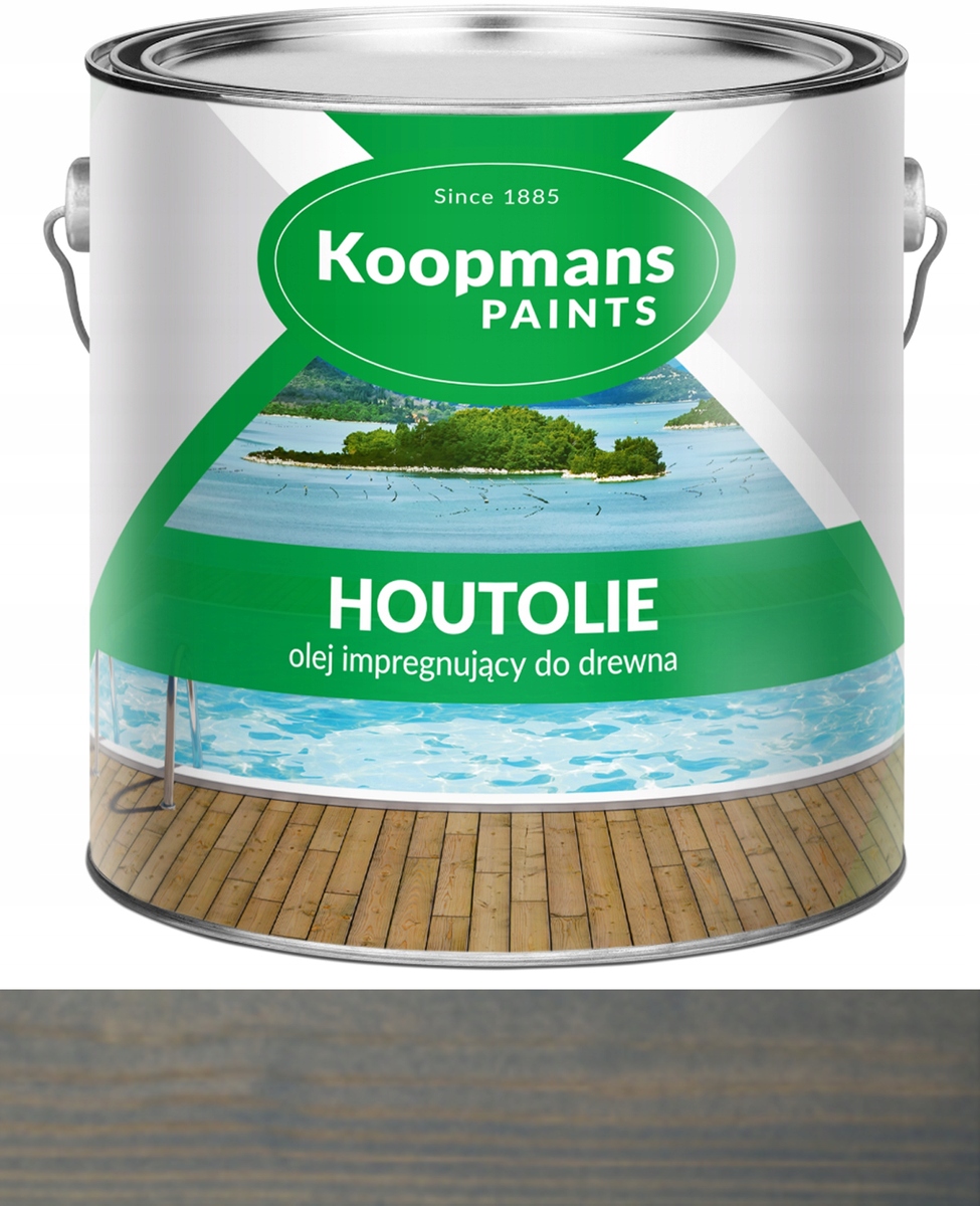 Impregnační olej na dřevo na terase Koopmans Houtolie H060 Šedý Skand 2.5L