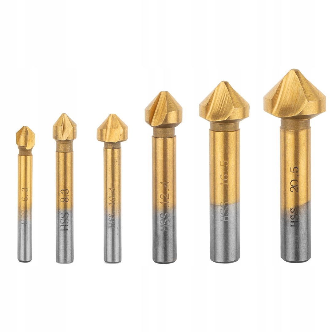 WIERTŁA FAZUJĄCE STOŻKOWE POGŁĘBIACZE 6.3-20.5 MM