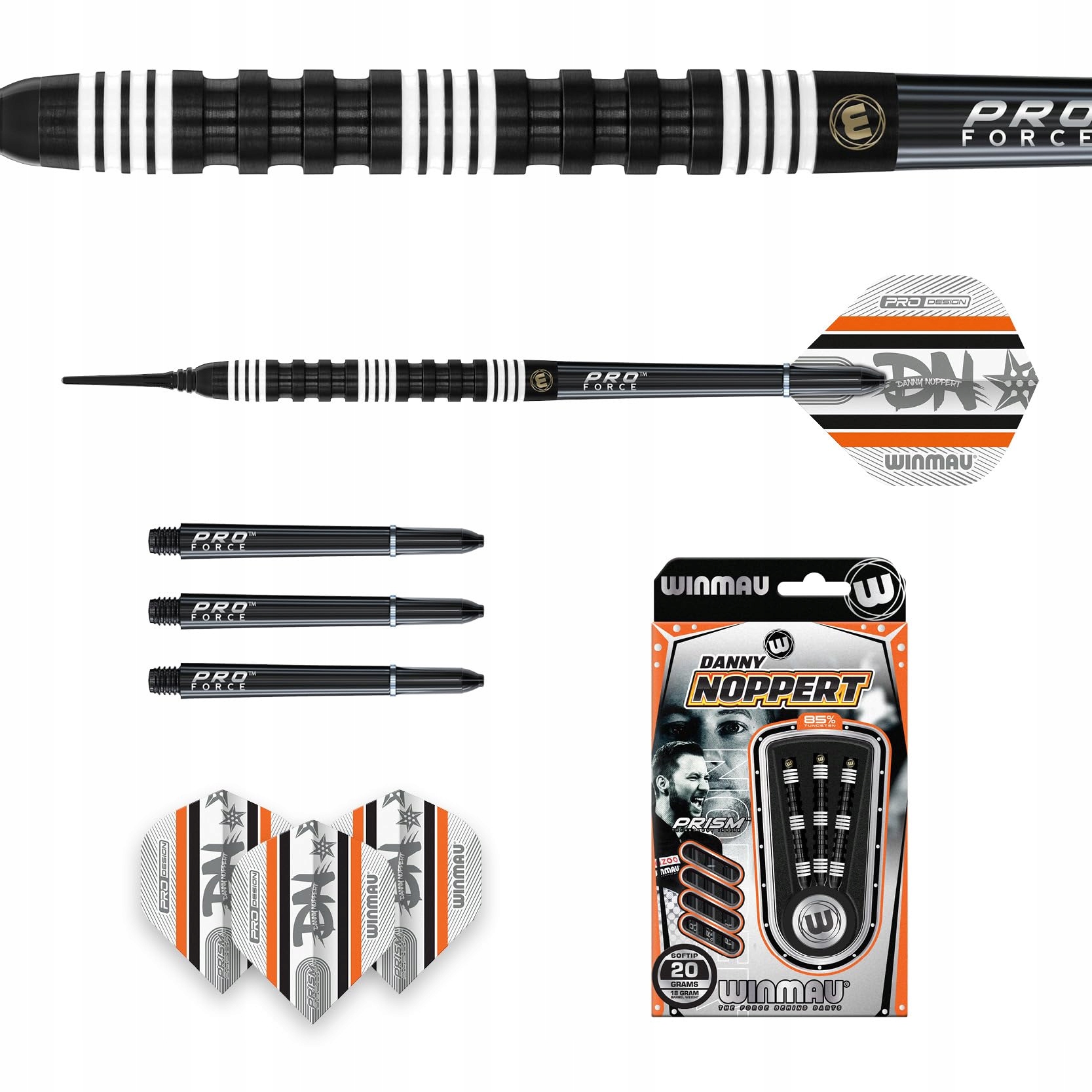 WINMAU Zestaw Lotek Danny Noppert 85% 18g 20g Miękka Końcówka — miniatura 5