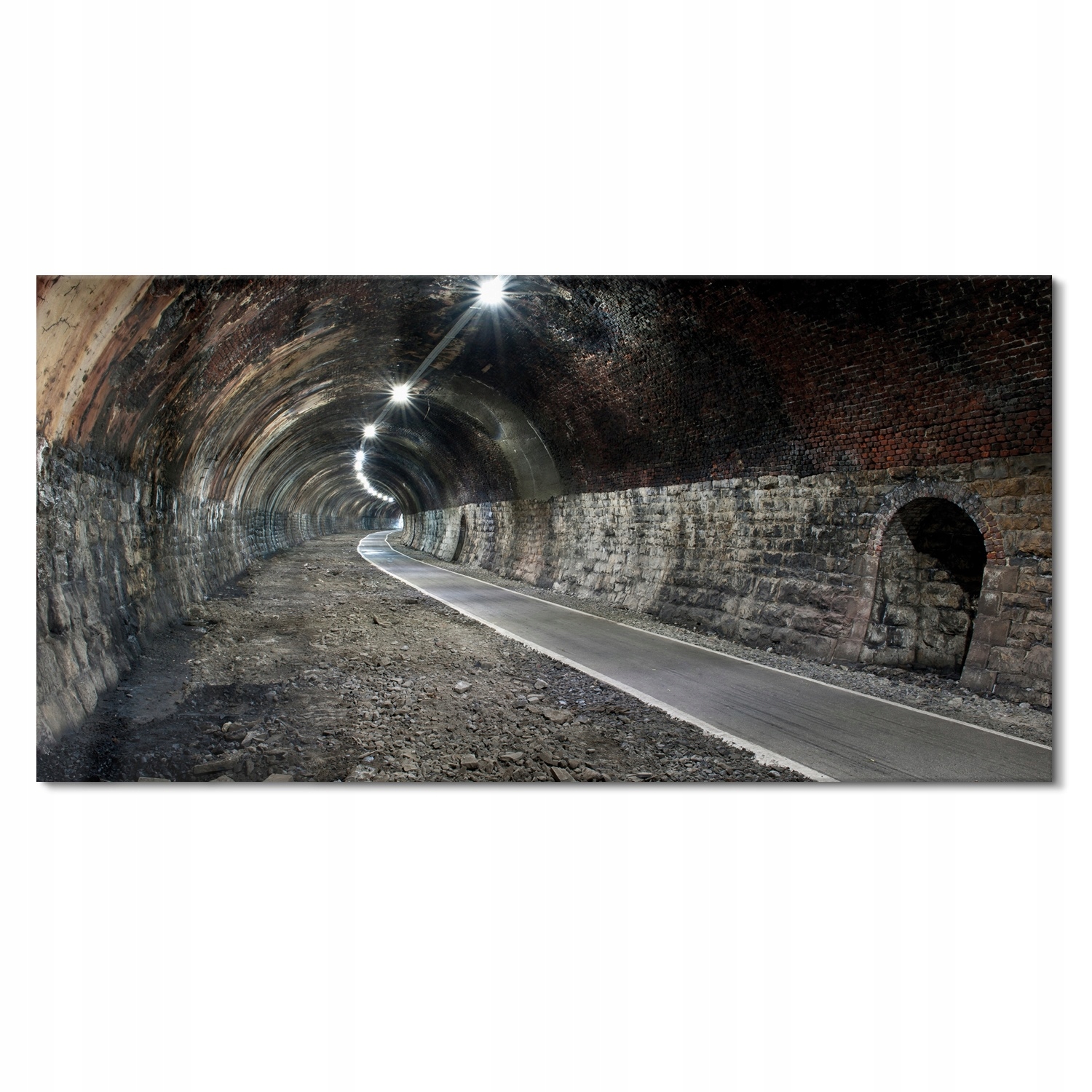 Skleněný obraz jako dárek Tunel vlak silnice 120x60
