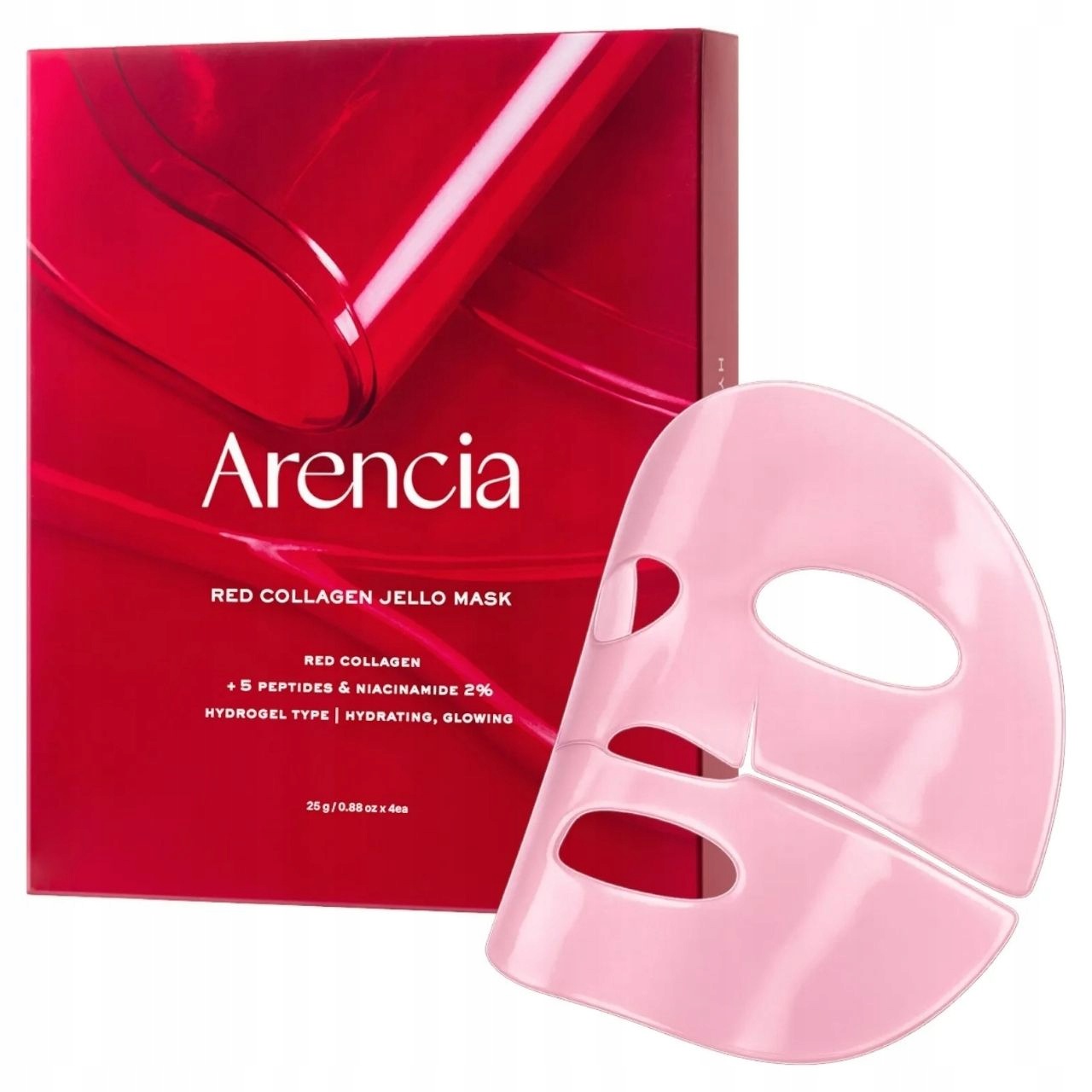 Arencia Red Collagen Jello Mask Hydrogelová kolagenová maska na obličej 4ks