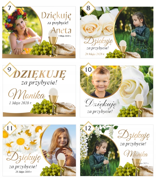 Magnesy Komunijne Komunia podziękowanie Pierwsza Komunia Święta prezent Rodzaj inny