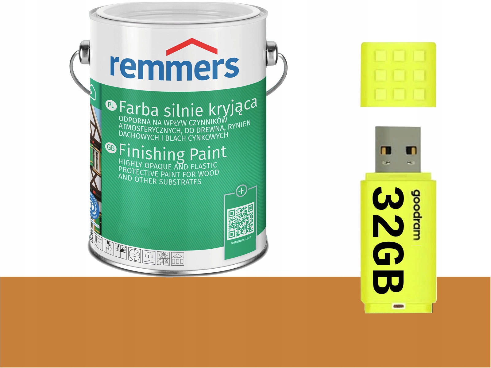 Remmers krycí barva na dřevo Žlutý Pomeranč 0,75L