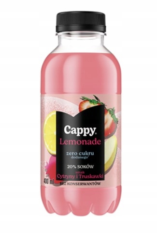 Cappy Lemonade Neperlivý nápoj s příchutí citronu a jahody 12 x 400 ml kauce