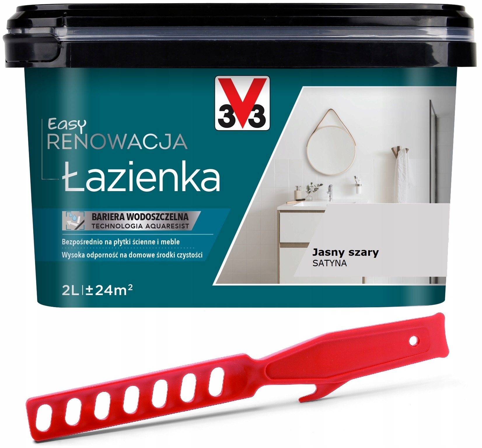 

V33 Farba Renowacja płytki ceramiczne Jas.szary 2L
