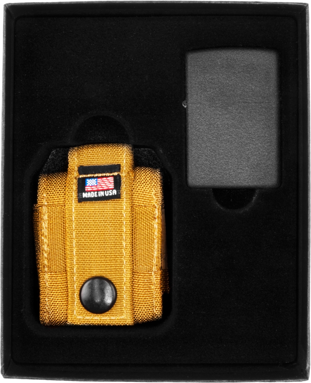 Sada Zippo Zapalovač Black Crackle Case Brown 60005677 Větruodolný B