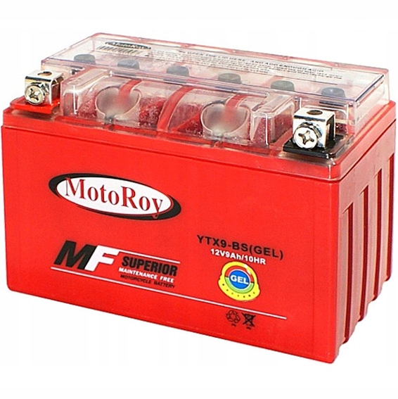 Akumulator Do Skutera Motocykla Quada Enduro YTX9-BS (gel) 12V 9Ah