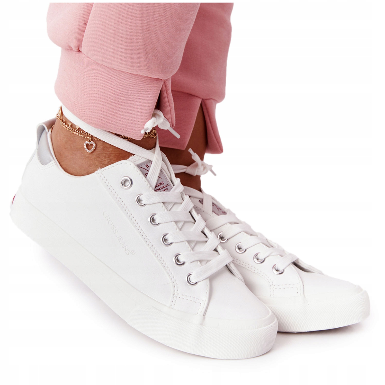 

Skórzane Tenisówki Cross Jeans HH2R4001C Białe 38