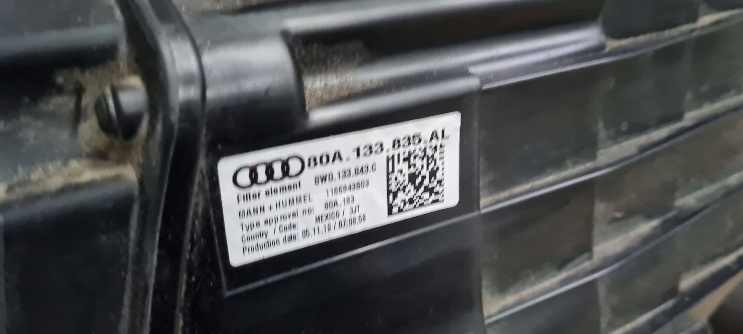 Q5 80A Gehäuse filter luft 2.0 TFSI 80A133835AL