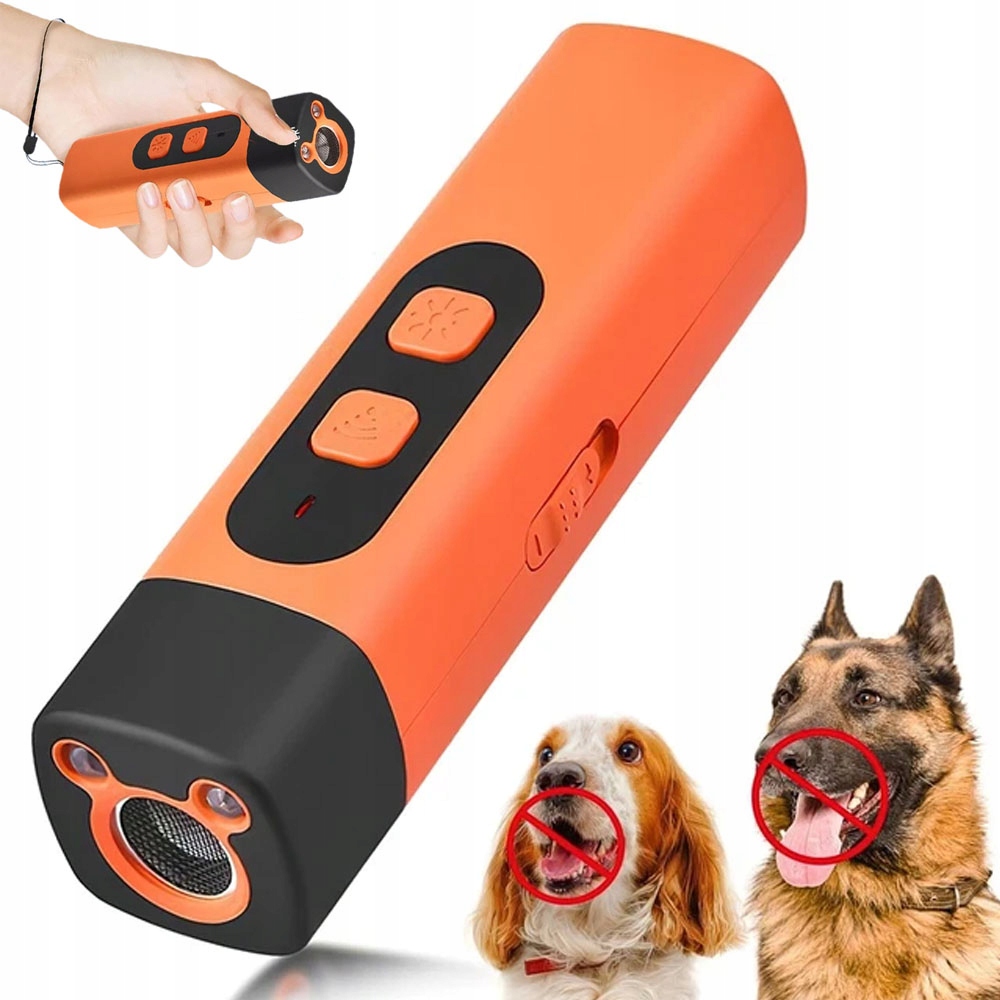 Levně 25-30khz Ultrazvukový odpuzovač s Led svítilnou pro velké psy