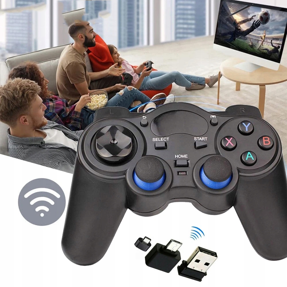 Bezdrátový Gamepad 2.4G Usb Ovladač Pc Android PS3 Ergonomický